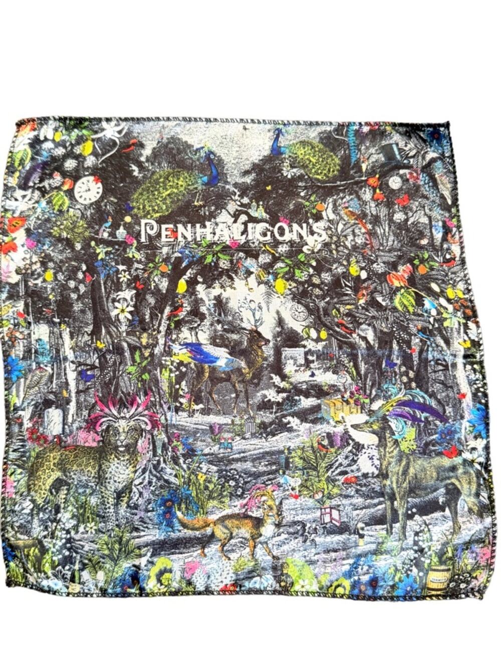 Penhaligon’s Pocket Square handkerchief Portrait’s Scent Library dopamine art